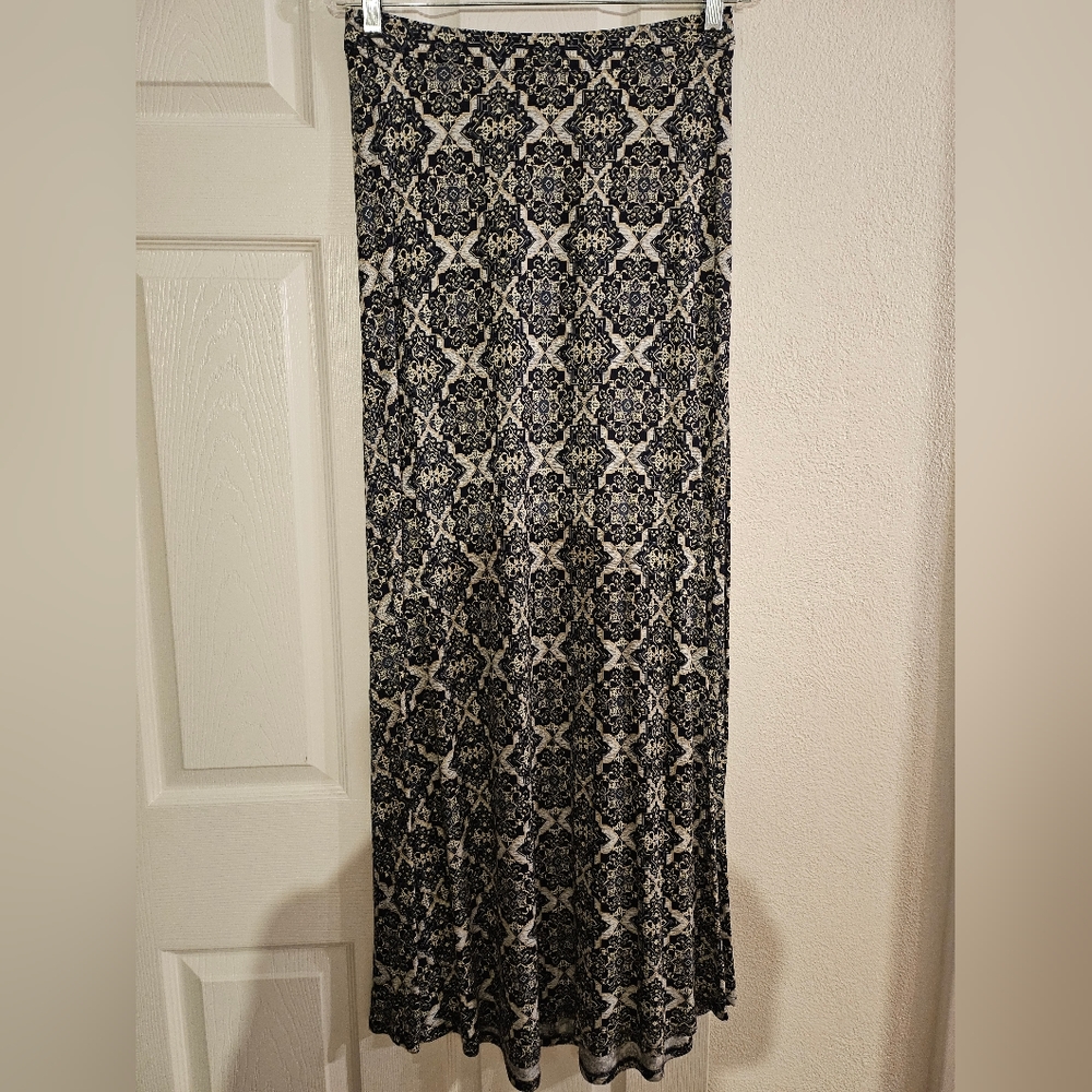 LONG PRINTED COTTON SKIRT
